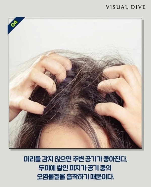 머리 안감으면 좋은점